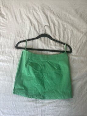 Motel Rocks Bright Green Mini Skirt with Slim Straps